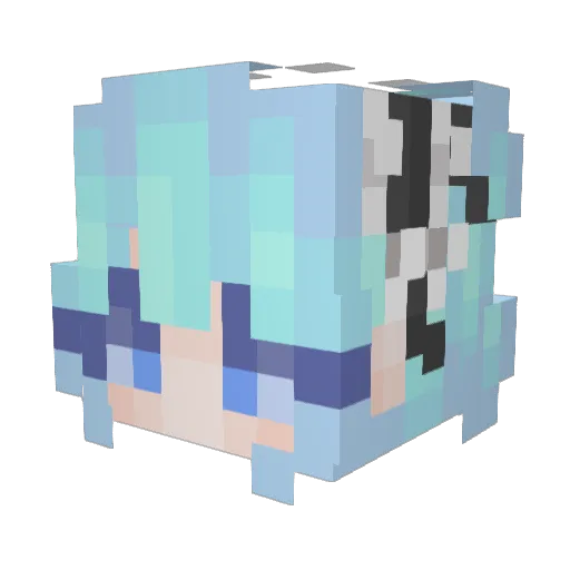 Gorong_7 Minecraft avatar head, 3D render