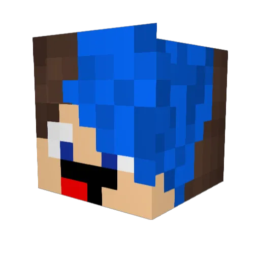 Goroto Minecraft avatar head, 3D render
