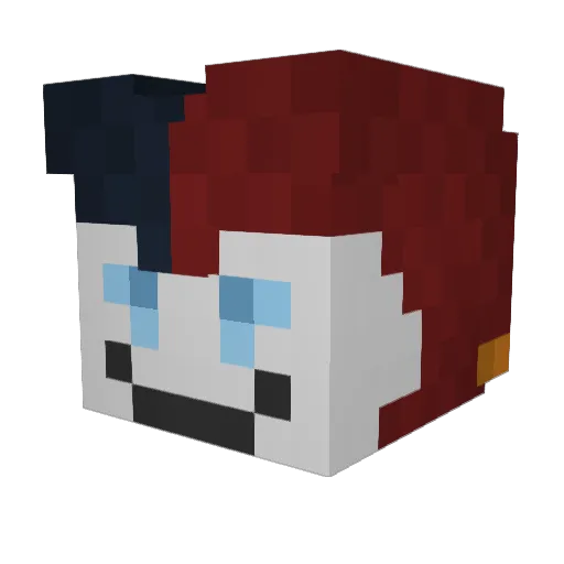 Gortaen Minecraft avatar head, 3D render