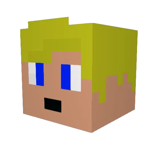 GortexDeMonk Minecraft avatar head, 3D render