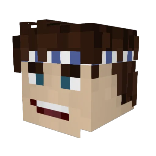 Gorthox Minecraft avatar head, 3D render