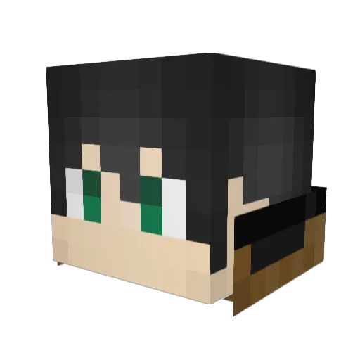 GoruPlayer Minecraft avatar head, 3D render