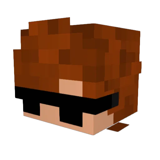 Gorutobas Minecraft avatar head, 3D render