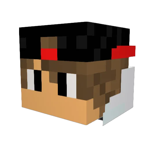 GoshLiez Minecraft avatar head, 3D render