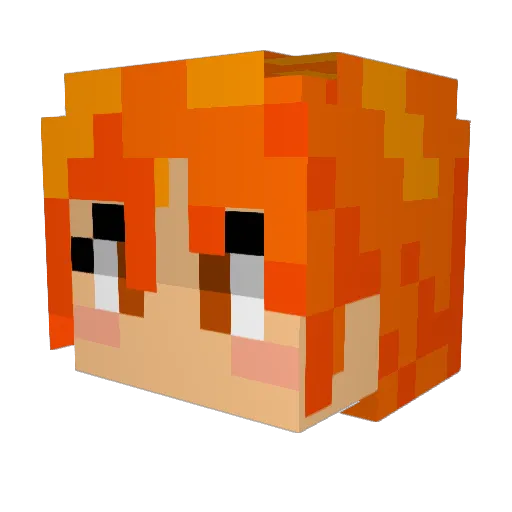 GoshtZX Minecraft avatar head, 3D render