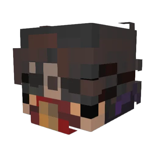 Goshuun Minecraft avatar head, 3D render