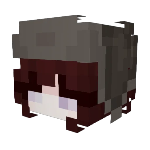 Gosiaga Minecraft avatar head, 3D render