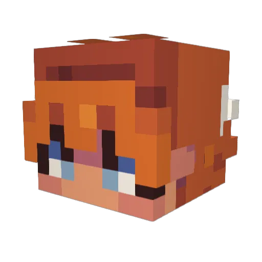 Gosixpro Minecraft avatar head, 3D render