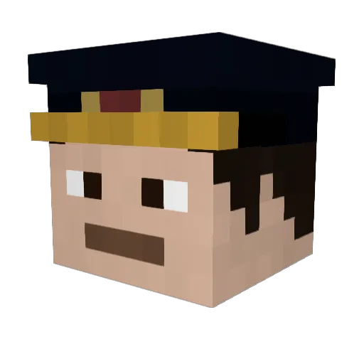 Gosky808 Minecraft avatar head, 3D render