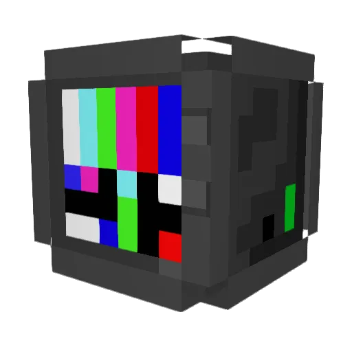Gosselin_ Minecraft avatar head, 3D render