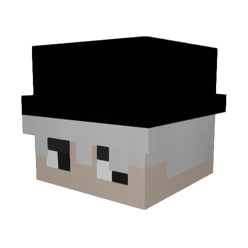 Gossidjuret Minecraft avatar head, 3D render