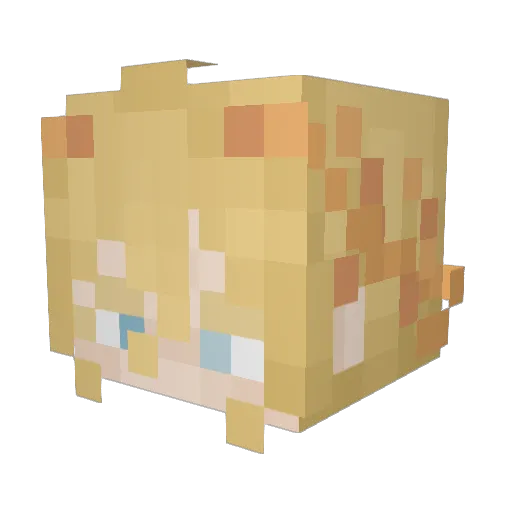 GossipTown Minecraft avatar head, 3D render