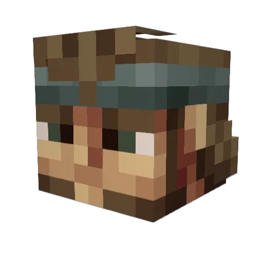Gostaf Minecraft avatar head, 3D render