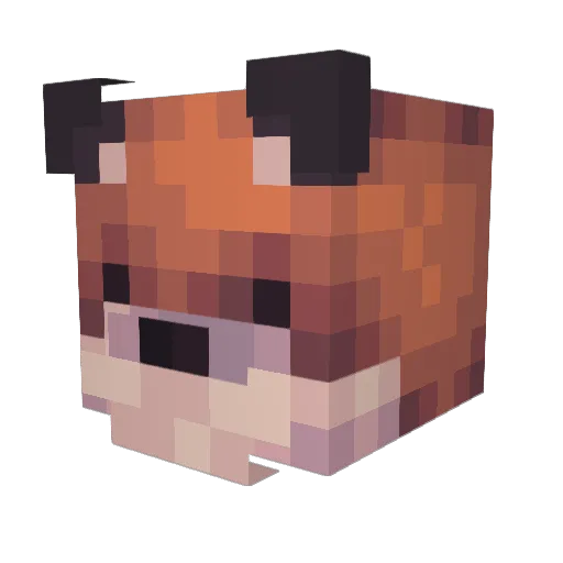 Gosthie Minecraft avatar head, 3D render