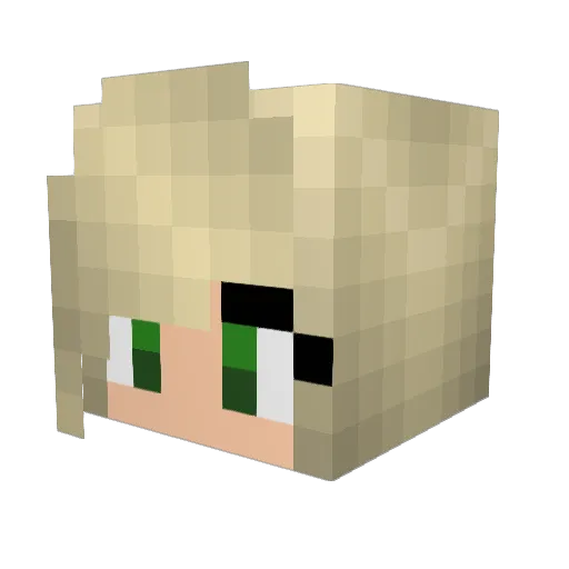 Gostleader Minecraft avatar head, 3D render