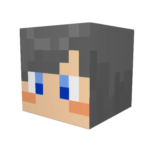 Gosume Minecraft avatar head, 3D render