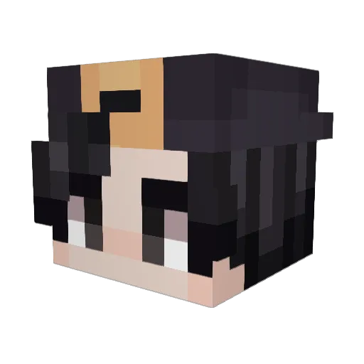 Gosune Minecraft avatar head, 3D render