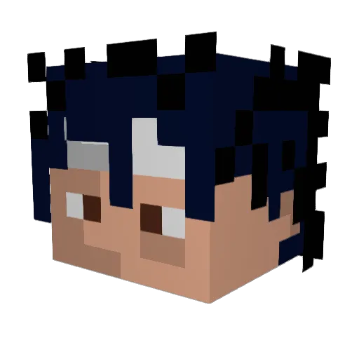 Gosunoko Minecraft avatar head, 3D render