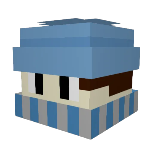 GotThatBlue Minecraft avatar head, 3D render