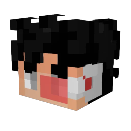 Gotarot Minecraft avatar head, 3D render