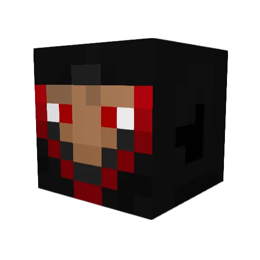 Gotasword Minecraft avatar head, 3D render