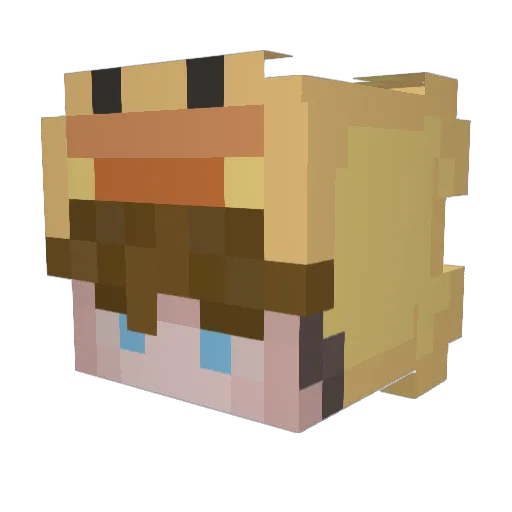 Gotbees Minecraft avatar head, 3D render