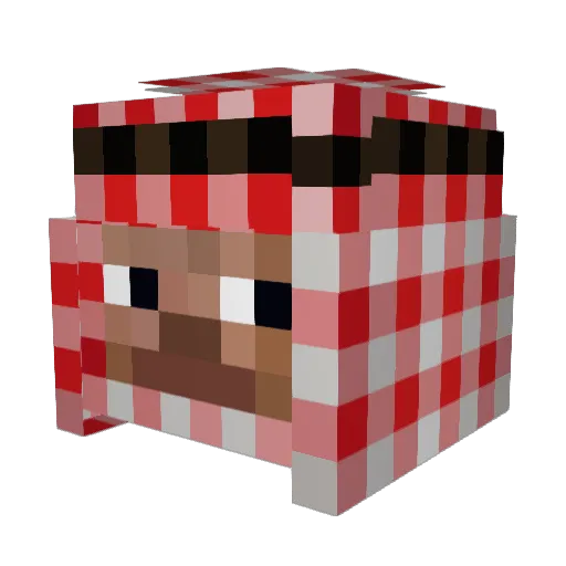 GotbyPluto Minecraft avatar head, 3D render