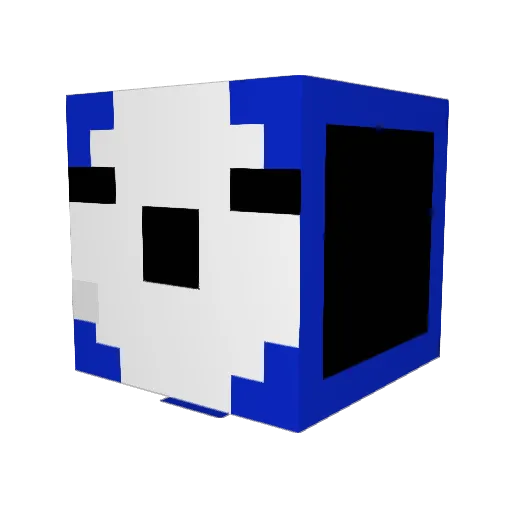 Gotedi Minecraft avatar head, 3D render