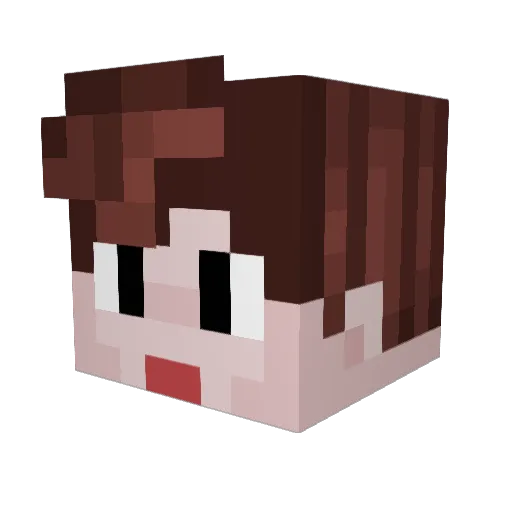 Goten300 Minecraft avatar head, 3D render