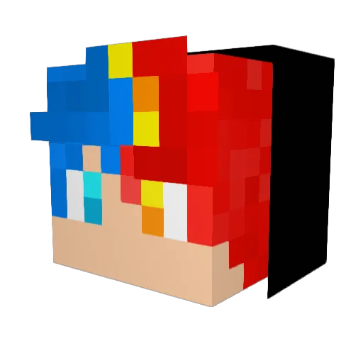 GothBoiClique03 Minecraft avatar head, 3D render