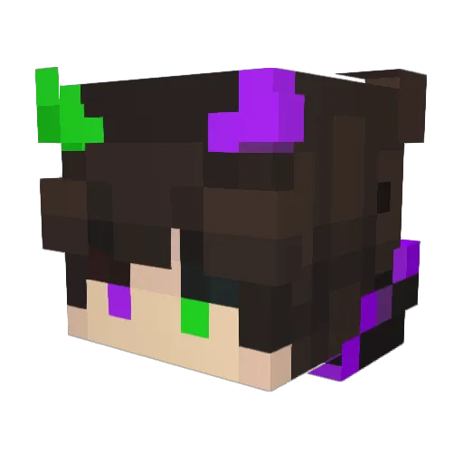 GothGirlEmily Minecraft avatar head, 3D render