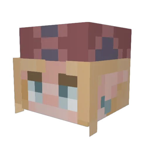 GothJuice Minecraft avatar head, 3D render