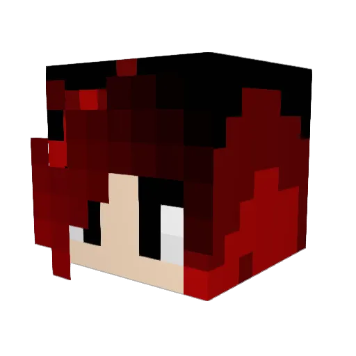 GothMelsy Minecraft avatar head, 3D render