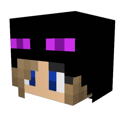 GothThingx Minecraft avatar head, 3D render