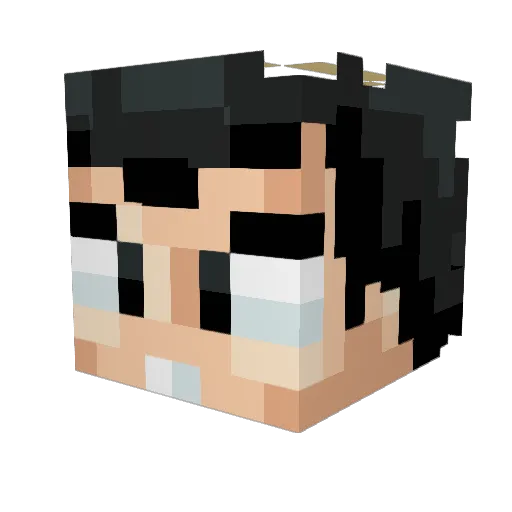 Gothalion Minecraft avatar head, 3D render