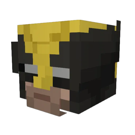 Gothaven Minecraft avatar head, 3D render