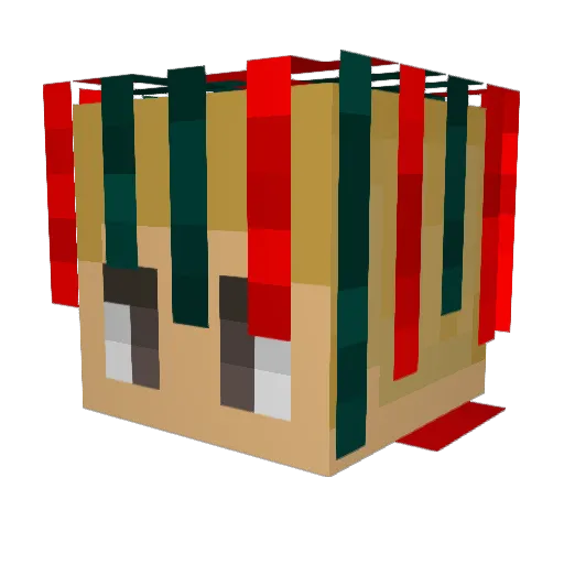 Gothboiclick Minecraft avatar head, 3D render