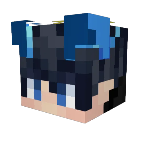 Gothem_v Minecraft avatar head, 3D render