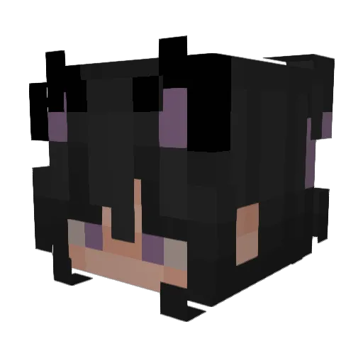 Gothgirldinner Minecraft avatar head, 3D render