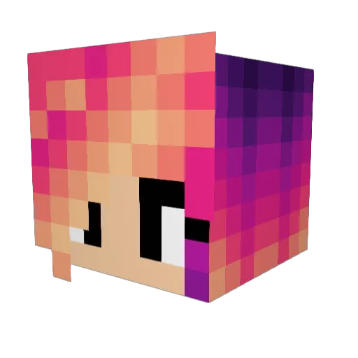Gothic86 Minecraft avatar head, 3D render