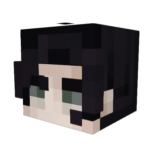 GothicBatNinja Minecraft avatar head, 3D render