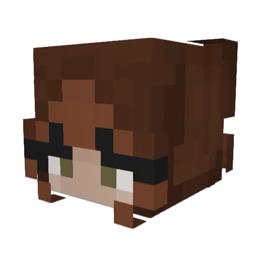 GothicChai Minecraft avatar head, 3D render