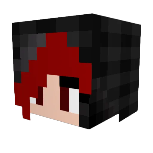 GothicGirl133 Minecraft avatar head, 3D render