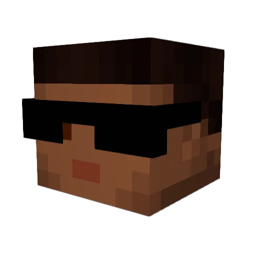 GothicTripod Minecraft avatar head, 3D render