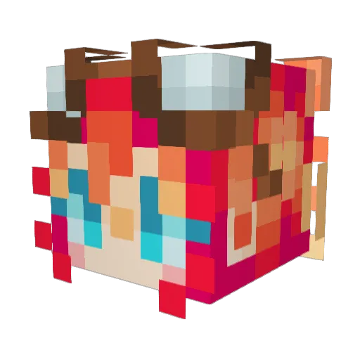 GothicViper16 Minecraft avatar head, 3D render