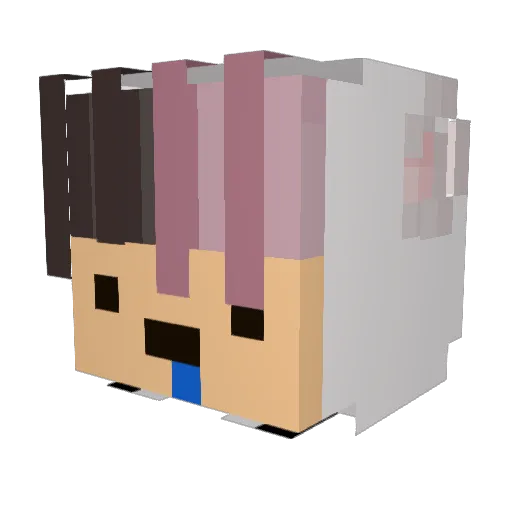 Gothicnut Minecraft avatar head, 3D render