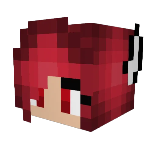 Gothikitten Minecraft avatar head, 3D render
