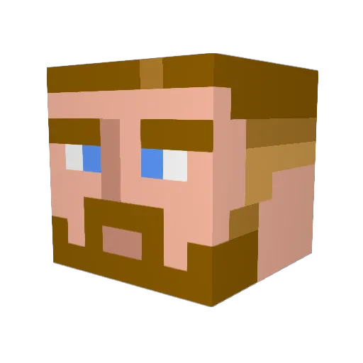 Gothreau Minecraft avatar head, 3D render