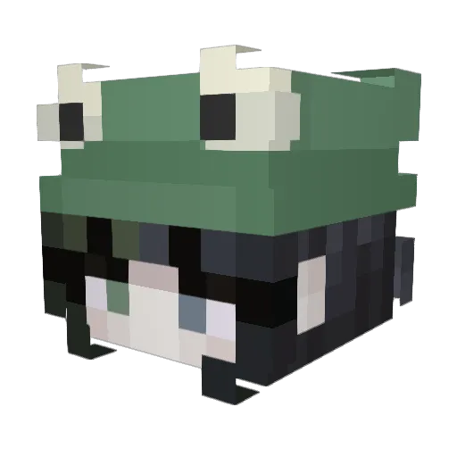 Goths Minecraft avatar head, 3D render