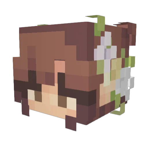 Gothtor Minecraft avatar head, 3D render